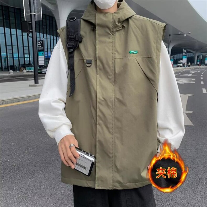 原宿秋季纯色马甲男百搭加棉潮新款宽松型WM83P65,男装背心/马甲,星座1116-2