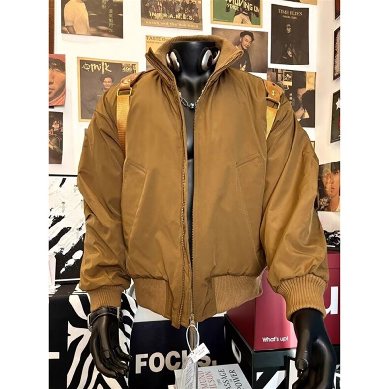 W10576-P60网图现货美式飞行夹克外套cleanfit高级感廓形棒球服,男装夹克,星座1608