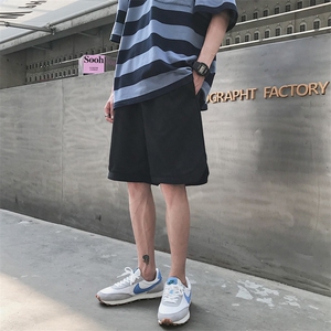2021夏季新港风日系潮大码男运动卫裤拼接休闲裤短裤K2033-P30图片