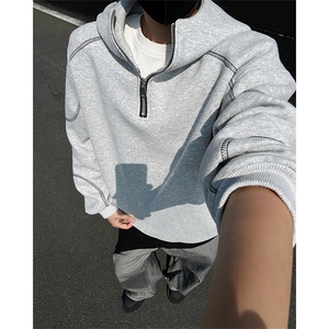 现货~420克高品质 缉明线设计连帽卫衣外套 WY978 P78图片
