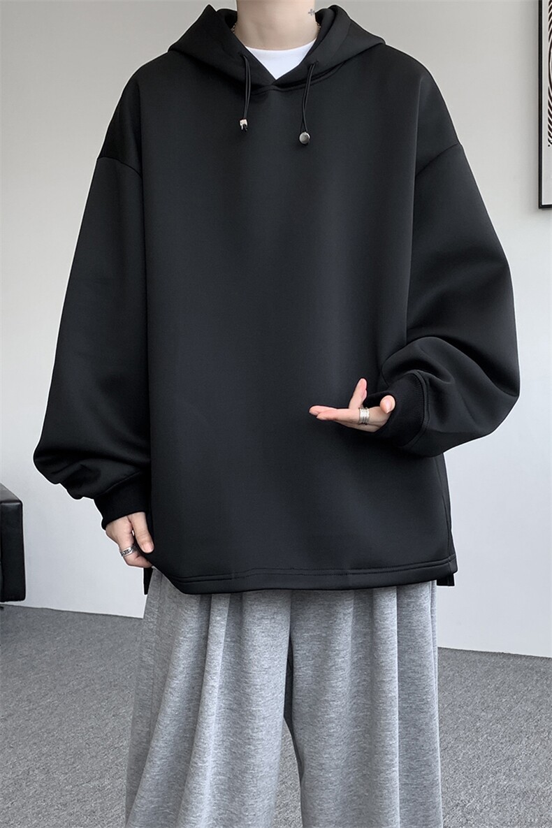 胖俗俗同款卫衣美式连帽卫衣宽松休闲抗皱空气层口袋卫衣WY31P68,男装卫衣,电商D206-1
