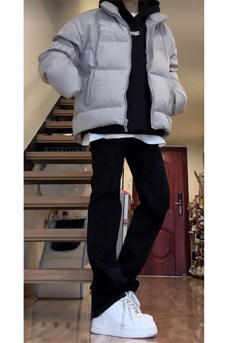 美式高街vibe重工艺水洗水泥灰hiphop弹力牛仔裤货号K2410P55,男装牛仔裤,电商A063