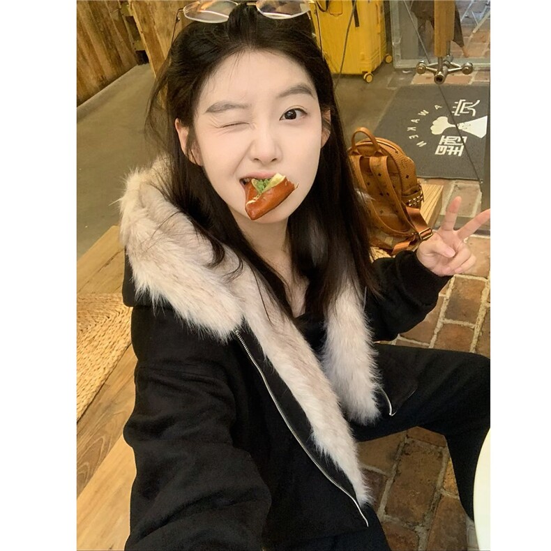 座山雕棉衣棉服女款2025新款冬季派克服小个子棉袄加绒加厚外套潮,男装棉衣,星座1210-1