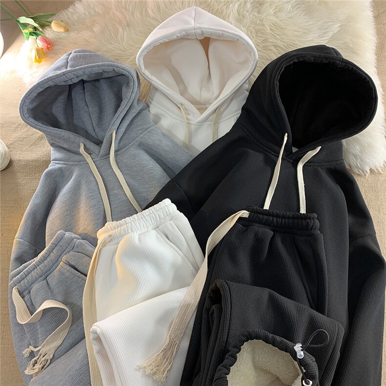 8XL-M羊羔绒卫衣套装男裤子两件套加肥加大码TZ301-P120控148,男装休闲套装,电商D206-1