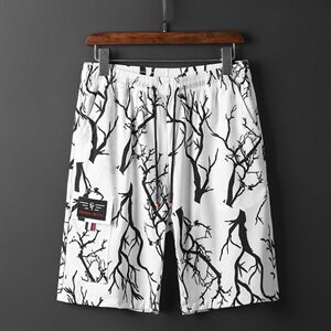 M-8XL男大码冰丝弹力5分裤短裤5032-1_6810(M-5XLP30 6XL-8XLP35)图片