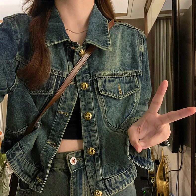 小个子短款牛仔外套女春秋新款韩版显瘦长袖牛仔衫上衣潮C640-88,男装工装外套,星座911-2(原星座613-2）