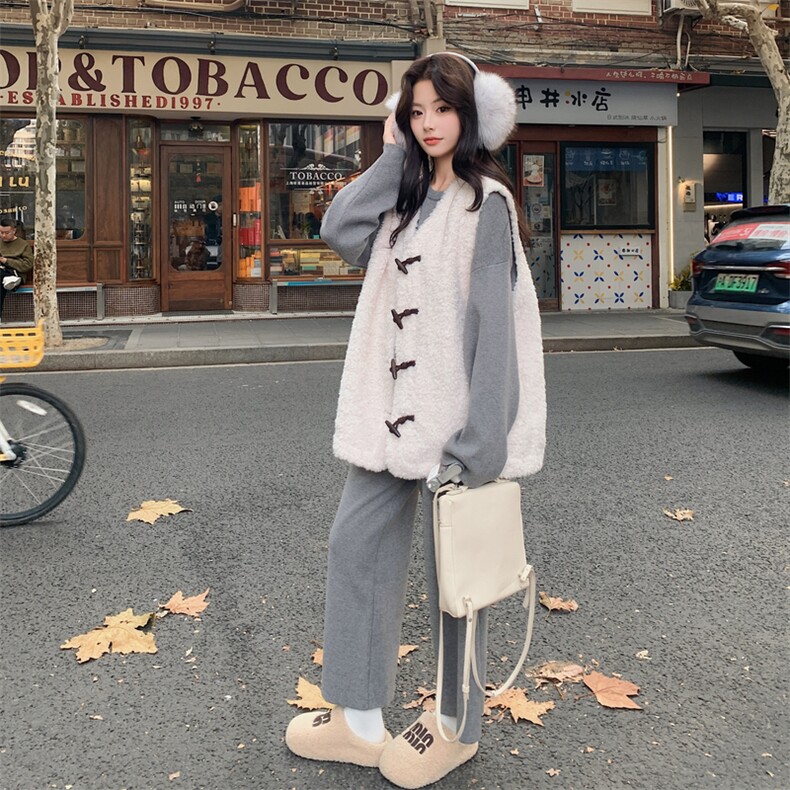 【新款】毛衣套装+马甲三件套2C115-2381-P225-K338,女装套装/套裙,2C115