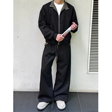 内里格纹拼接哈灵顿夹克立领开衫外套JK914特P63，男装夹克，星座908-1