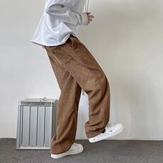 灯芯绒裤子男秋冬季直筒宽松休闲裤美式复古潮牌加厚长裤，男装休闲裤，四季星座218-1