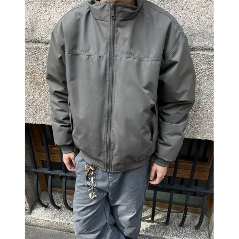 冬款痞帅廓形立领飞行夹克棉服外套男加厚保暖冲锋衣夹棉MZ9600,男装夹克,星座1116A（原606A-3）