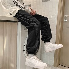 现货夏季潮牌ins拼接束脚男卫裤腰果花休闲长裤K2007-P25，男装休闲裤，星座512-2