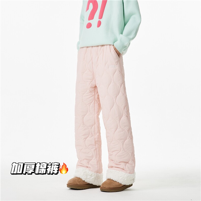 冬季加厚保暖长裤多色情侣百搭葫芦格宽松棉裤B313-K877-p65控88，男装棉裤，电商B313