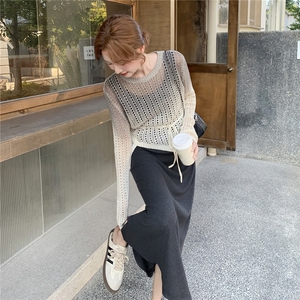 2026春装有货 渐变色罩衫针织套装2C090-8906-P155-K228图片