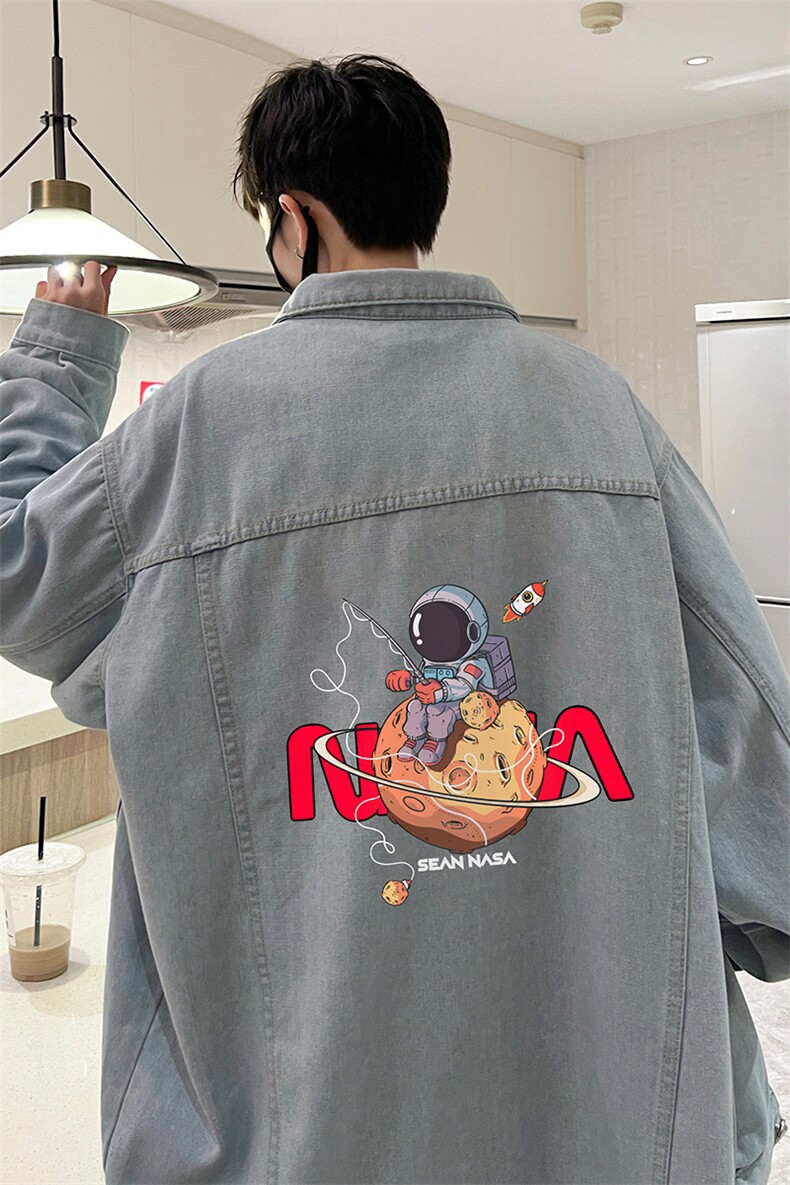 牛仔夹克男大码牛仔外套男茄克NJ77287-P60加绒款-P75,男装夹克,电商A040