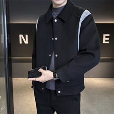 秋冬季新款呢料加厚毛呢外套呢子夹克男2558-P140控券后188，男装夹克，电商B321-1