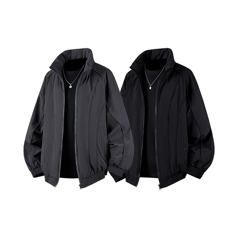 b535-特p73冬季三防工装立领拼接设计感棉衣男保暖宽松棉服，男装棉衣，电商B369（原A024）