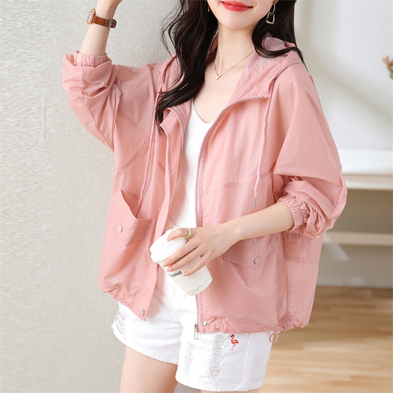 时尚休闲夏季防晒衣女2025新款宽松大码透气薄款外套防晒服小个子，女装防晒衣，慕咨