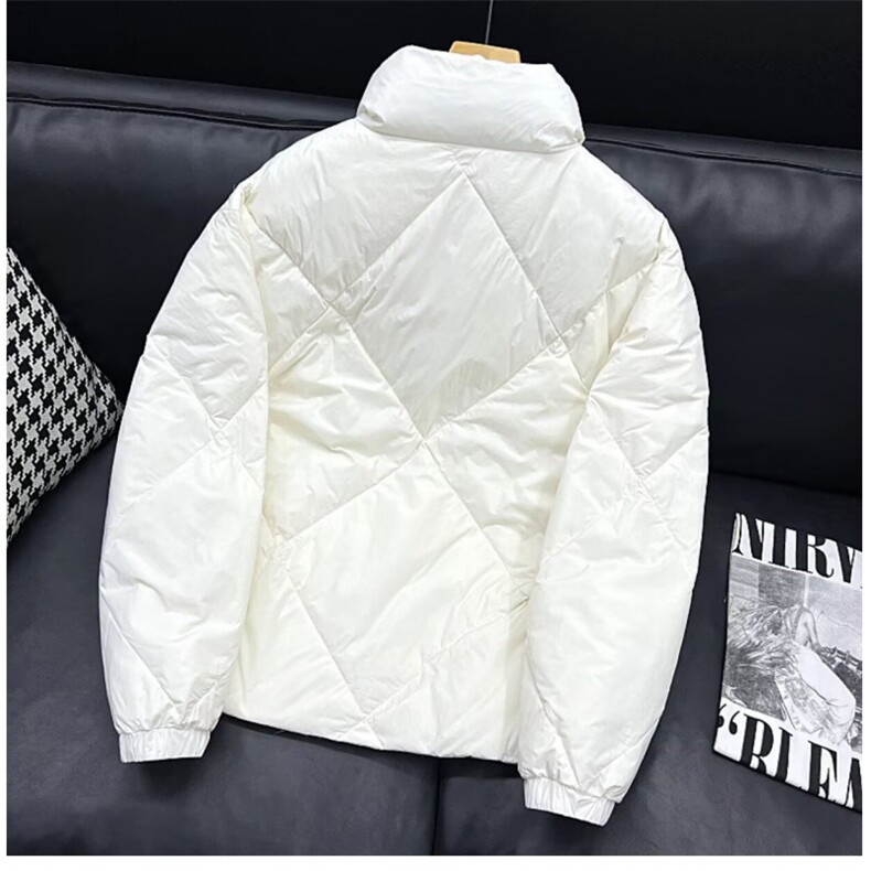 春秋新款翻领洋气短款棉衣菱格中青年棉服修身轻薄羽绒棉袄短外套,男装棉衣,星座506A