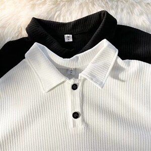 夏季短袖华夫格POLO衫衬衫LC65P30图片