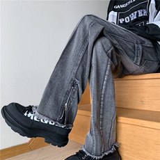 春季新款高街牛仔裤修身直筒裤休闲裤长裤A061-W9990-P60控78，男装牛仔裤，电商A061-1