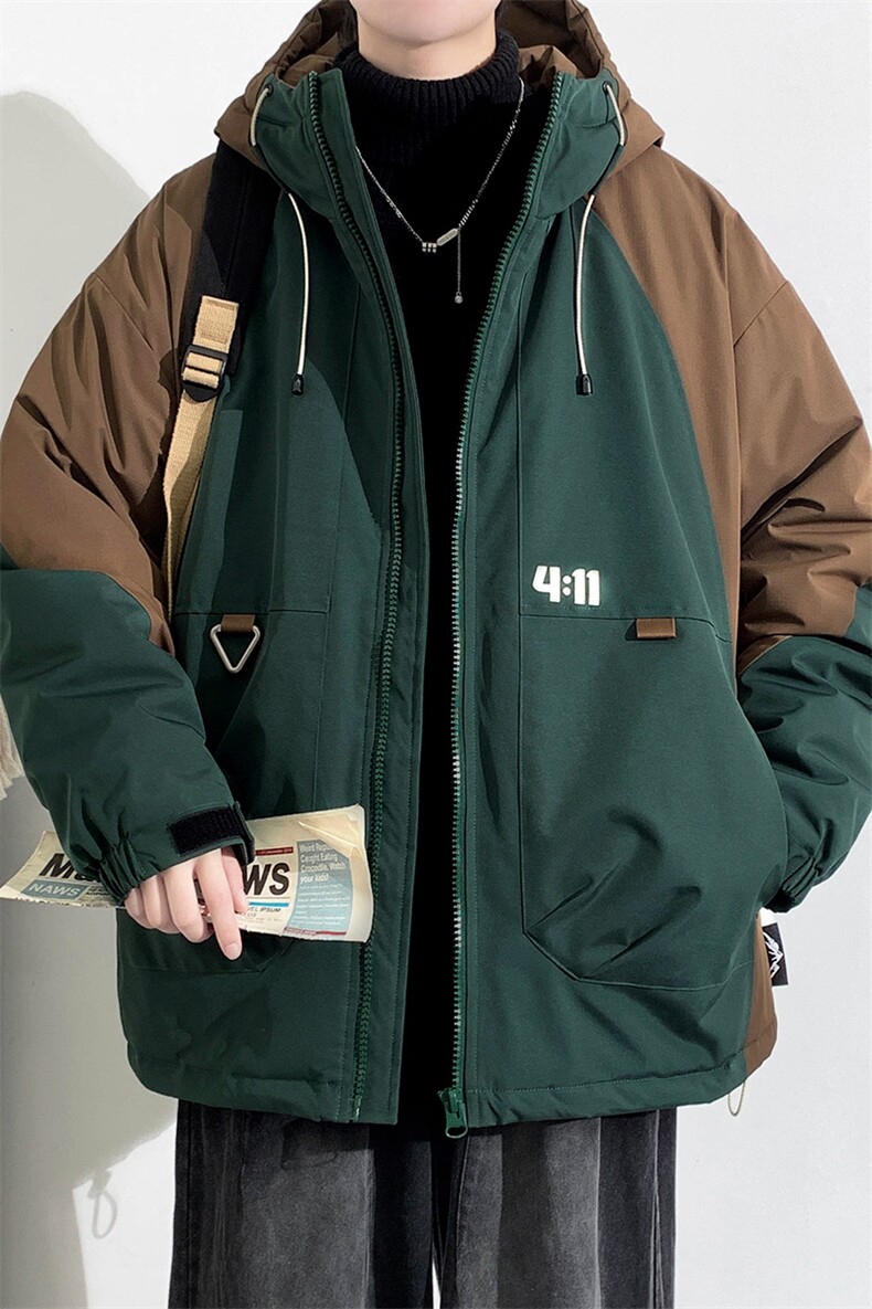 冬上新加棉休闲棉服潮青少年连帽棉衣外套男女8325-P110控价158,男装棉衣,电商A441-1