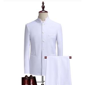 T2Z8613P125中式演出西服套装礼服男士青年立领中山装修身男服装