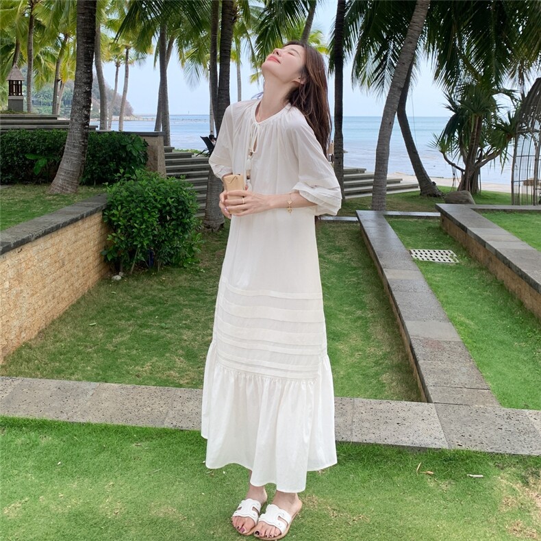 法式白月光初恋感连衣裙女夏季2025新款温柔风超仙绝美气质长裙子图片