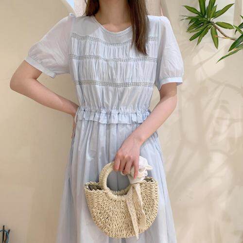 拼接蕾丝彩色重工连衣裙，女装连衣裙，ZMZF