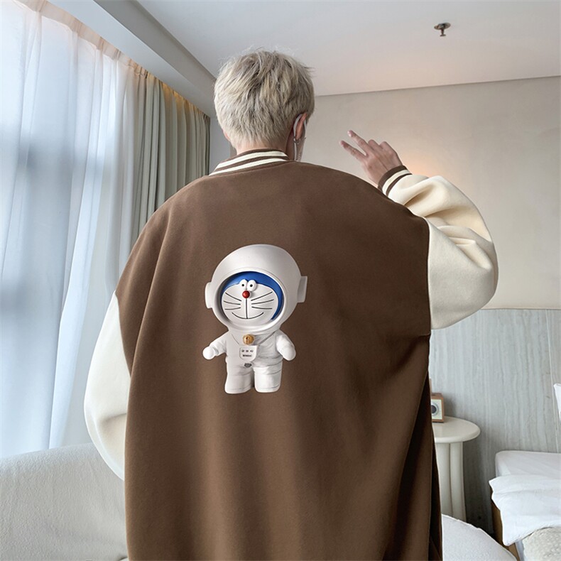摇粒绒棒球服男大码开衫卫衣男夹克BF86233-P65,男装夹克,电商A040