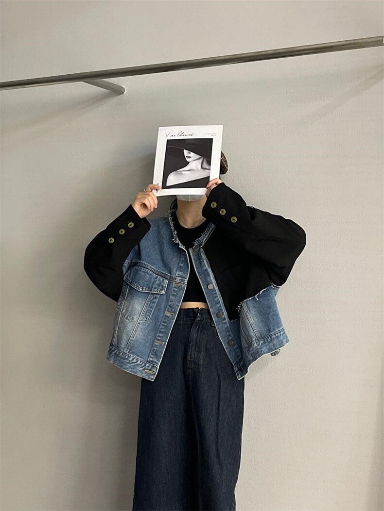 秋季新款牛仔拼接外套，其它，JIAN.Z 简.站