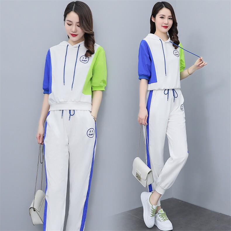 现货！！！2022年夏装新款绣花时尚休闲两件套套装,女装套装/套裙,奕薇雅