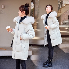 高级羽绒棉服女冬季2022年新款ins韩系棉衣中长款棉袄加厚外套潮，女装棉衣/棉服，雅佳俏