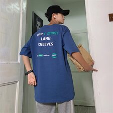 2021夏季新款港风潮流韩版宽松情侣字母印花男装短袖T恤T84-P30，男装T恤，电商A009A（原A058A）