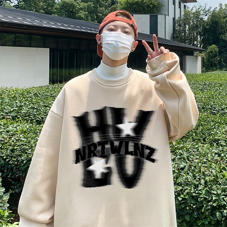 直播360克重磅美式印花卫衣Y213特P28同步供应华棉品质P38特,男装卫衣,电商A486