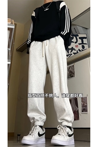 2026春款华棉运动裤束脚卫裤 M-4XL K823-1 特P43 控68图片