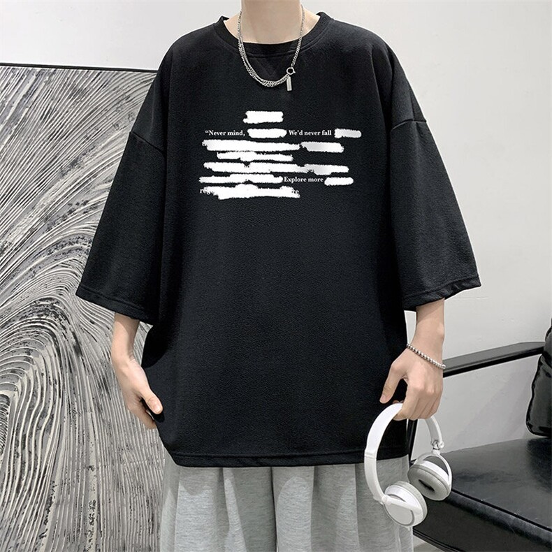 冰丝七分袖t恤男大码五分袖男短袖男中袖Q11445-P30,男装T恤,电商A040