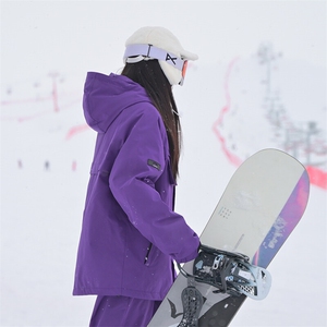冬防风防水防寒单板双板防风袖保暖连帽滑雪服男女同款HF58-P160图片