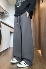 秋季高级感宽松美式裤子时尚百搭休闲抽绳运动裤男K8683-特价P35，女装休闲裤，电商A007