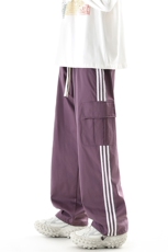 校服裤子条纹直筒宽松速干冲锋工装裤KZ10-P55，男装休闲裤，星座310A-4