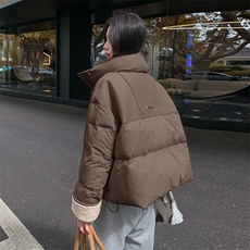 新款个性拼接羽绒服冬季立领小个子保暖外套99036款P285K388，女装羽绒服，2C316