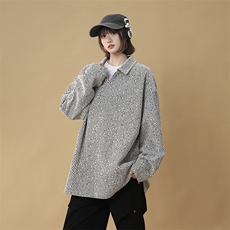2025春满天星粗花斜纹卫衣男女情侣时尚上衣W01P45控60，男装卫衣，星座301A