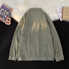 CL7287-P63【现货】牛仔外套男春秋韩版潮流夹克男休闲百搭上衣服，男装工装外套，电商C233