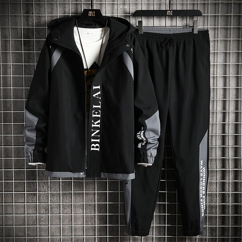 工装外套男装休闲运动套装男士夹克韩版潮流衣服D03，男装套装，电商B226-2（原B217-2）