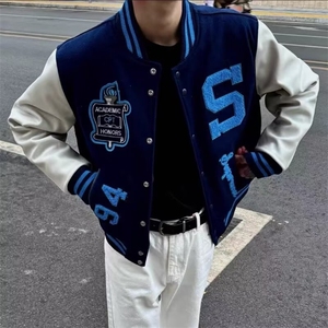 1506-1/JA5481/P81棒球服外套男春秋季新款洋气立领设计感宽松潮图片