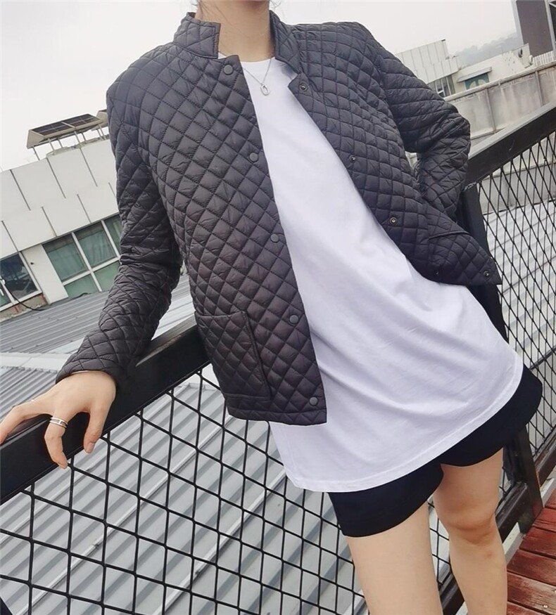 薄切格衣，女装棉衣/棉服，东方模特