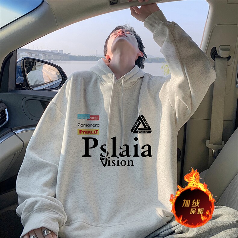 抖音得物供货可提供视频秋冬重磅美式宽松连帽卫衣DL2079,男装卫衣,电商A486