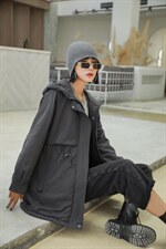 【现货】新款秋冬款加厚宽松可收腰显瘦拉链外套，其它，得瑟空间