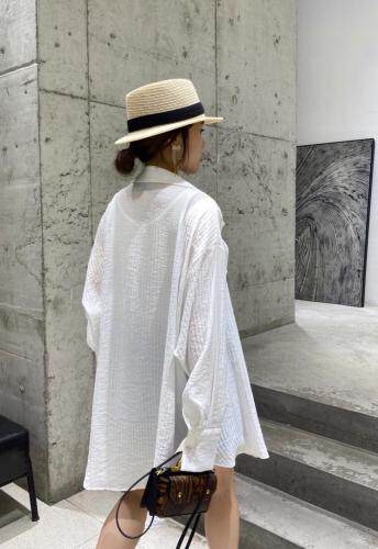 大版宽松防晒衬衣，女装，OU XI NI 欧希倪