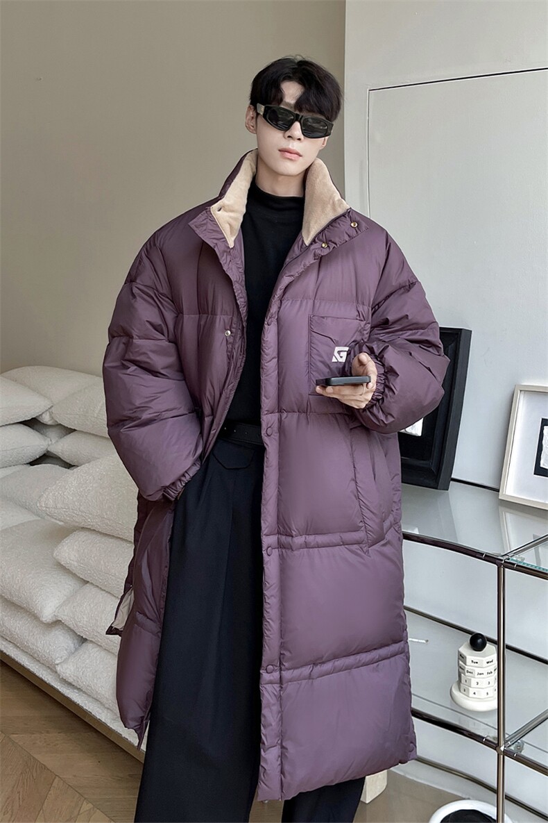 1港风美式复古潮牌中长款大码M-5XL过膝羽绒服男77930P258控378,男装羽绒服,星座226-2