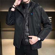 26013-L-4XL-P225-标50绒三合一可拆卸内胆店主风印花羽绒服男，男装羽绒服，电商B255